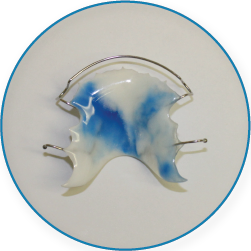 Blue Marbled Hawley Retainer